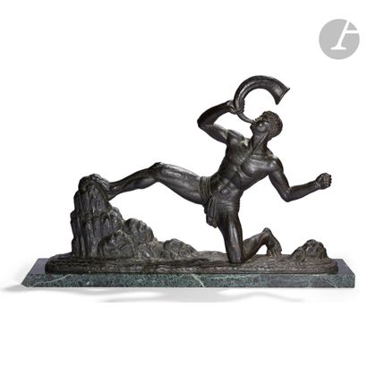 null LUCIEN GIBERT (1904-1988)
Le joueur d’olifant
Sculpture. Épreuve en bronze patiné...