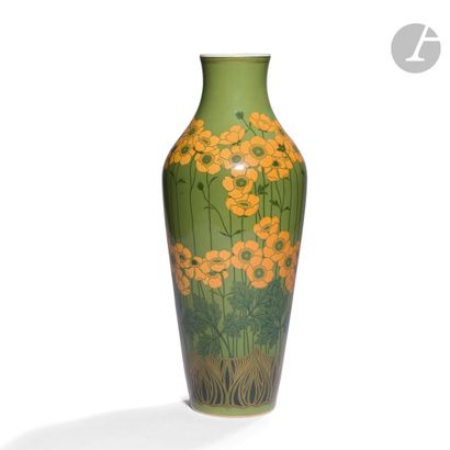 null NATIONAL MANUFACTURE OF SÈVRES 
Important baluster vase with a slightly flared...