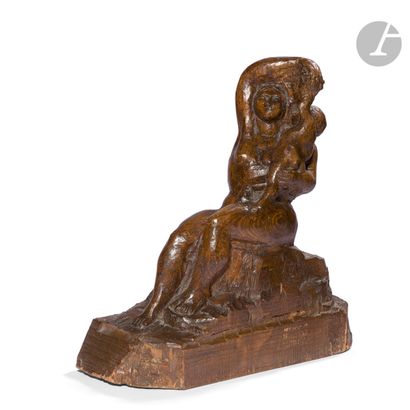 null FRANCE RAPHAËL (1877-1962)
Maternité
Groupe sculpté. Chêne, épreuve à la taille...