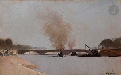 null Henri Jacques Édouard EVENEPOEL (1872-1899
)The Seine in Paris, 1893Oil
on canvas...