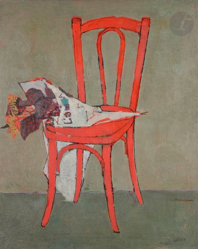 null Andres SEGOVIA (1929-1996)
La Chaise rouge
Huile sur toile.
Signée en bas à...
