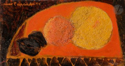 null Max PAPART (1911-1994)
Les Oranges, 1956
Huile sur panneau.
Signée et datée...