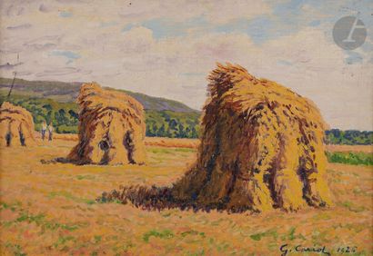 null Gustave-Gaston CARIOT (1872-1950
)The Haystacks, 1926Oil
on canvas.
Signed lower...
