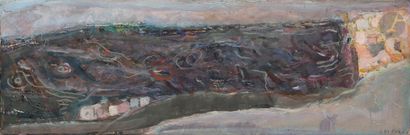 null Pierre LESIEUR (1922-2011)
Les Falaises, 1969
Huile sur toile.
Signée en bas...