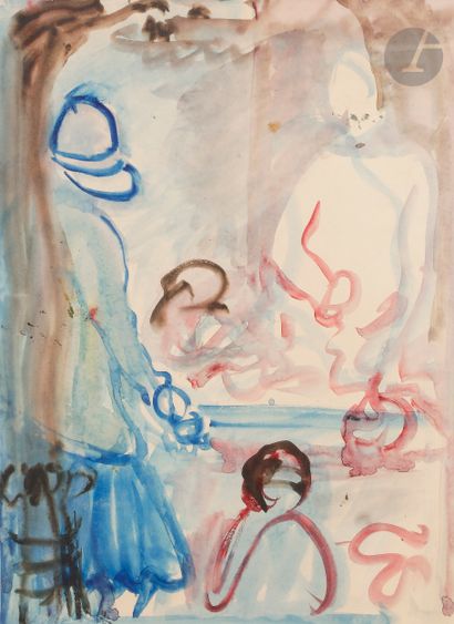 null Abraham MINTCHINE (1898-1931)
Composition aux personnages
Aquarelle.
Signée...