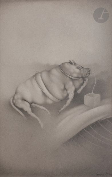 null Georges BRU (né en 1933)
Animal buvant
Crayon et estompe.
Signé en bas à droite.
29 x 18,5 cm

Provenance :
Galerie...