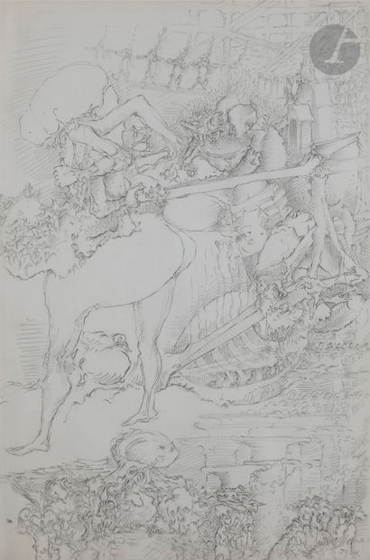 null Roel D’HAESE (1921-1996)
Composition, 1964
Crayon.
Signé et daté en bas à droite.
50 x 34 cm

Provenance :
Galerie...