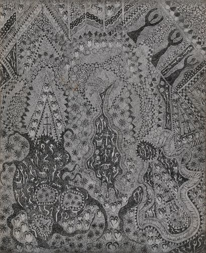 null Gala BARBISAN (1904-1982)
Composition, vers 1970-75
Encre.
40 x 32,5 cm