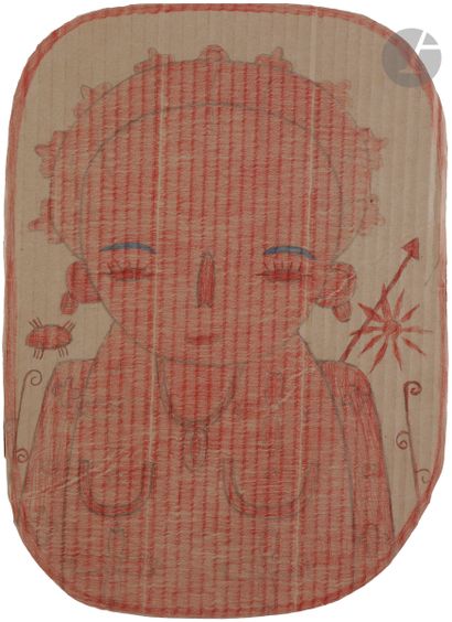 null Masao OBATA (1943-2010)
Red Woman
Crayons de couleur sur carton ondulé.
Non...