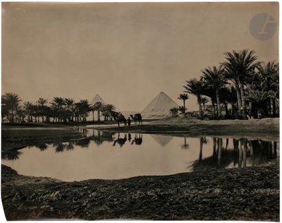 null Maison Adolphe Braun 
Égypte, c. 1869.
Plaine de Gizeh.
Épreuve au charbon....
