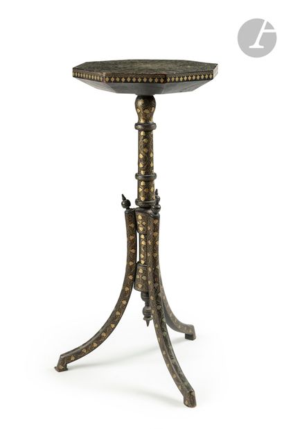  Pedestal table, attributed to Vortik Potikian, Ottoman Turkey, late 19th centuryTripod...