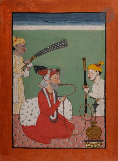 Portrait of Raja Shamsher Sen of Mandi (1727-81),...