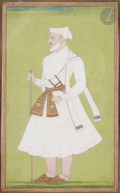  Portrait d’un dignitaire, Inde centrale, Deccan, deuxième moitié du XVIIIe siècle ...