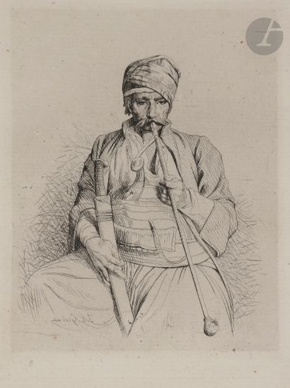 Jean-Léon GÉRÔME (1824-1904 )Oriental smoker,...