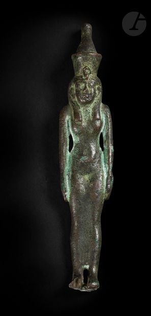 null 
Goddess Mut standing

Arms at her sides. Wearing the pschent crown.

Egypt,...