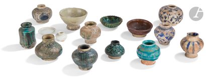Collection of fifteen miniature vessels,...