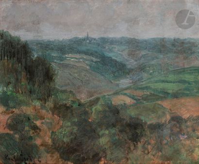  Constantin Pavlovitch KOUSNETZOFF (1863-1936) The Valley of Riec on BelonOil on...