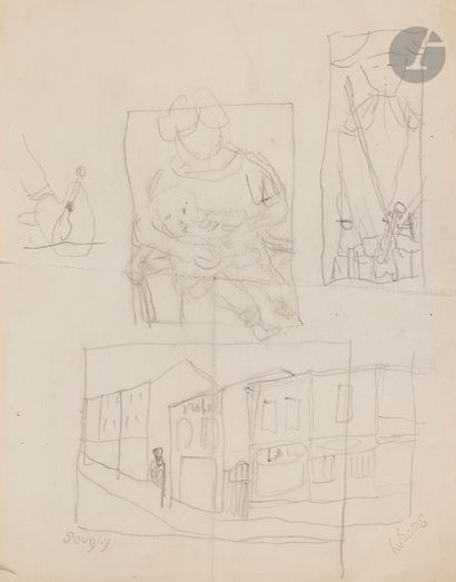  Ivan Albertovitch PUNI known as Jean POUGNY (1892-1956 )Study of maternity - Street...