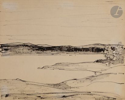 null Serge (Sergueï Anatolievitch) KISLAKOFF (1897-1980
)Landscape - Seaside3
inks.
Signed.
(Yellowed...