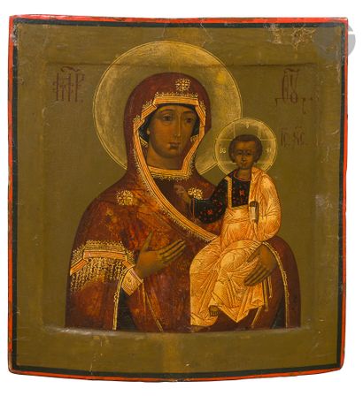 null 
Icône de la Vierge de Smolensk. Fin du XIXe siècle

Tempera sur bois.

31,8 x 28,2 cm





Смоленская...