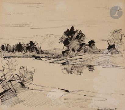 null Serge (Sergueï Anatolievitch) KISLAKOFF (1897-1980
)Landscape - Seaside3
inks.
Signed.
(Yellowed...