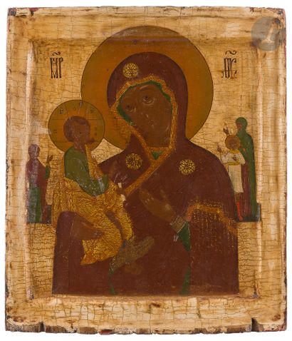 Icon of the Virgin with three hands. 19th...