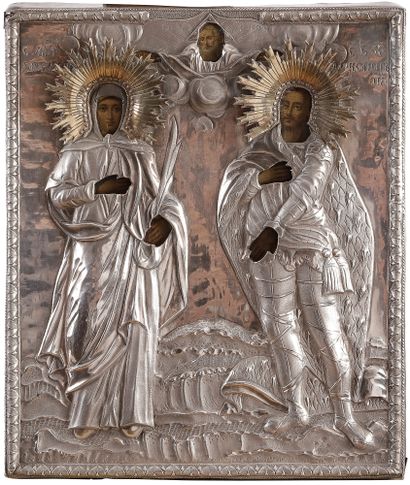  Icon of Saint Elizabeth and Saint Alexander. First quarter of the 19th century....