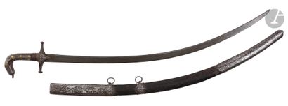  Dagestan swordSteel fittings inlaid with silver. Damascus blade. Length: 92 cmШашка...