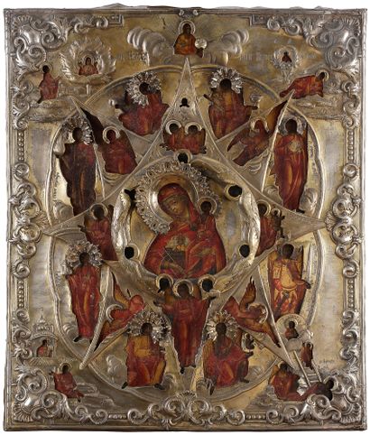 Icon of the Virgin of the Burning Bush. Late...