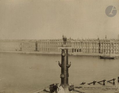 null Henry Peacock Wieldrecht (attribué à)
Russie, c. 1880. 
La Neva à Saint Petersbourg.
Deux...