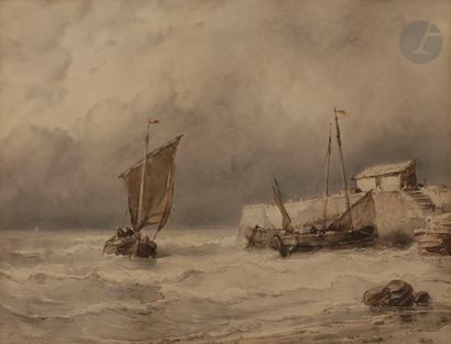 null Louis Johan Hendrik MEIJER (1809-1866)
Marine
Aquarelle.
Signée en bas à gauche.
19...