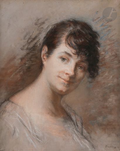 null école française du XIXe siècle d’après PRUD’HON
Portrait de femme
Pastel annoté...