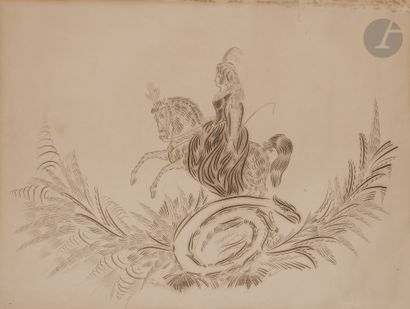 null DUVAL (XIXe siècle)
Portrait d’Henri IV
Dessin calligraphique.
Signé en bas...