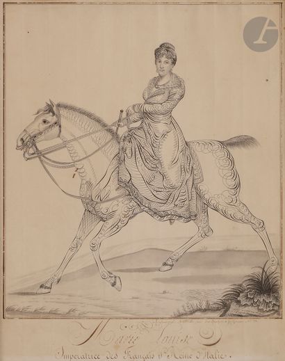 null AUVREST (act.c.1807)
Portrait de Marie Louise
Dessin calligraphique.
Annoté...