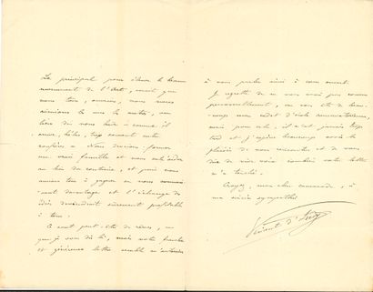 null Vincent d'INDY (1851-1931). L.A.S., 10 May 1898, to a "dear comrade"; 3 pages...