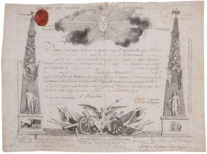 null Marie-Joseph de LAFAYETTE (1757-1834). P.S. "vu Lafayette", Paris 13 November...