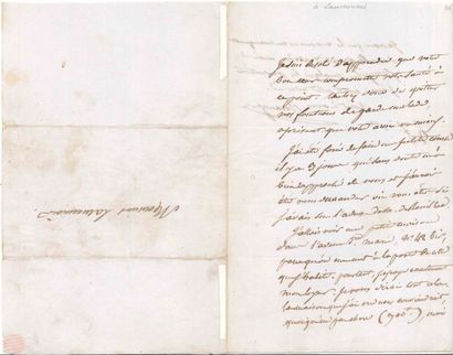 null Pierre-Jean de BÉRANGER (1780-1857). 3 L.A.S., [1830-1838], à Félicité de Lamennais ;...
