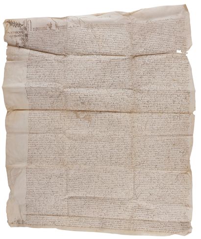 null [LOZIER]. [HIKING CASTLE] Marriage contract between Antoine Pelet de Châteauneuf...
