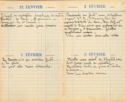 null MADAGASCAR. Autograph manuscript of Pierre MANDAVY, January 1-November 7, 1948,...