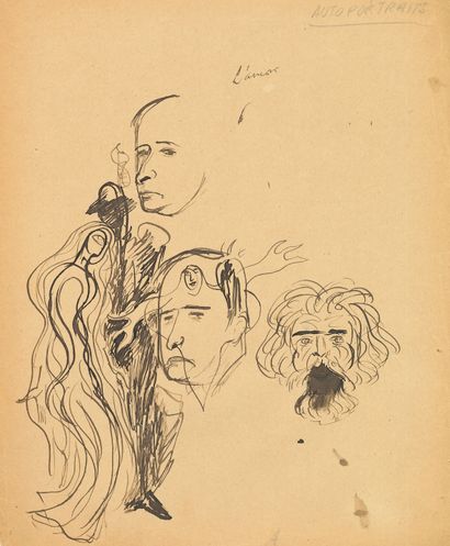 null Jacques AUDIBERTI (1899-1965) writer. About 45 original drawings (2 signed with...