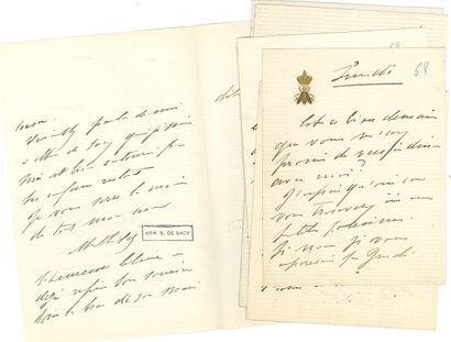 null Princess MATHILDE. 6 L.A.S., [1867-1869, to Samuel Silvestre de Sacy]; 13 pages...