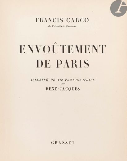 null CARCO (Francis).
Ensemble d’éditions originales de Francis Carco :


- L’Ami...