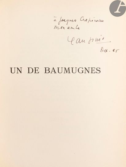 null GIONO (Jean).
Un de Baumugnes.
Paris : La Belle édition, [1957]. — In-8, 207...
