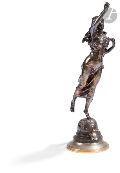null Adrien Etienne Gaudez (1845-1902
)Morning
StarSilvered bronzeSigned
"A.


GAUDEZ"...