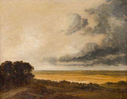 null Georges MICHEL (Paris 1763 - 1843)
Paysage avec un chemin de terre
Toile
35 x 46 cm
...