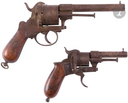 Two pinfire revolvers
:- six shots, 12 mm...