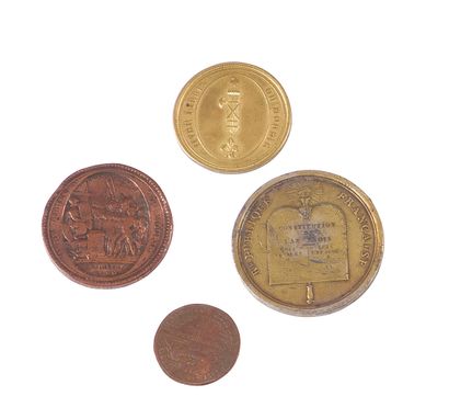 null ENGLISH REVOLUTION Set of
four coins and coins :
- Coins of 5 sols to the oath....