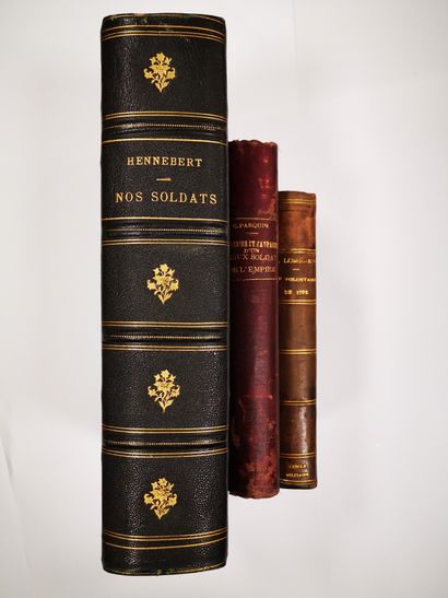 null Trois ouvrages :
- HENNEBERT, Nos soldats, Librairie illustrée, sd, Paris. 1016...