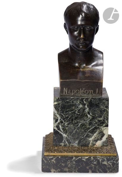 null RENAULT. French school.
The Emperor Napoleon ISubject
in a bronze bust with...