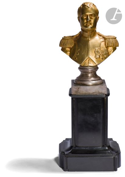The Emperor Napoleon IBust
in gilt bronze,...